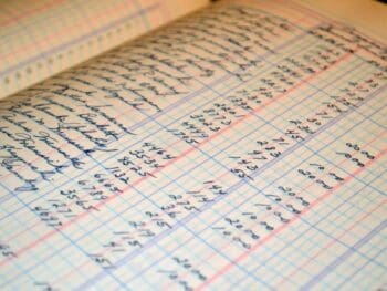 A Business’ Handwritten Ledger Maintained by a Nashville CPA